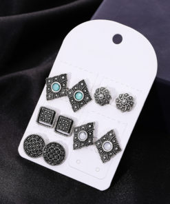 Bohemian Style Stud Earrings – 5 pairs Earrings & Studs Bohemian Style Stud Earrings – 5 pairs