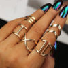 Rings Punk style midi finger ring – 6pcs