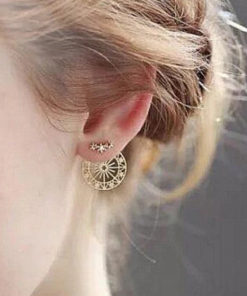 Crystal Carved Back lobe Stud Earring Earrings & Studs Crystal Carved Back lobe Stud Earring